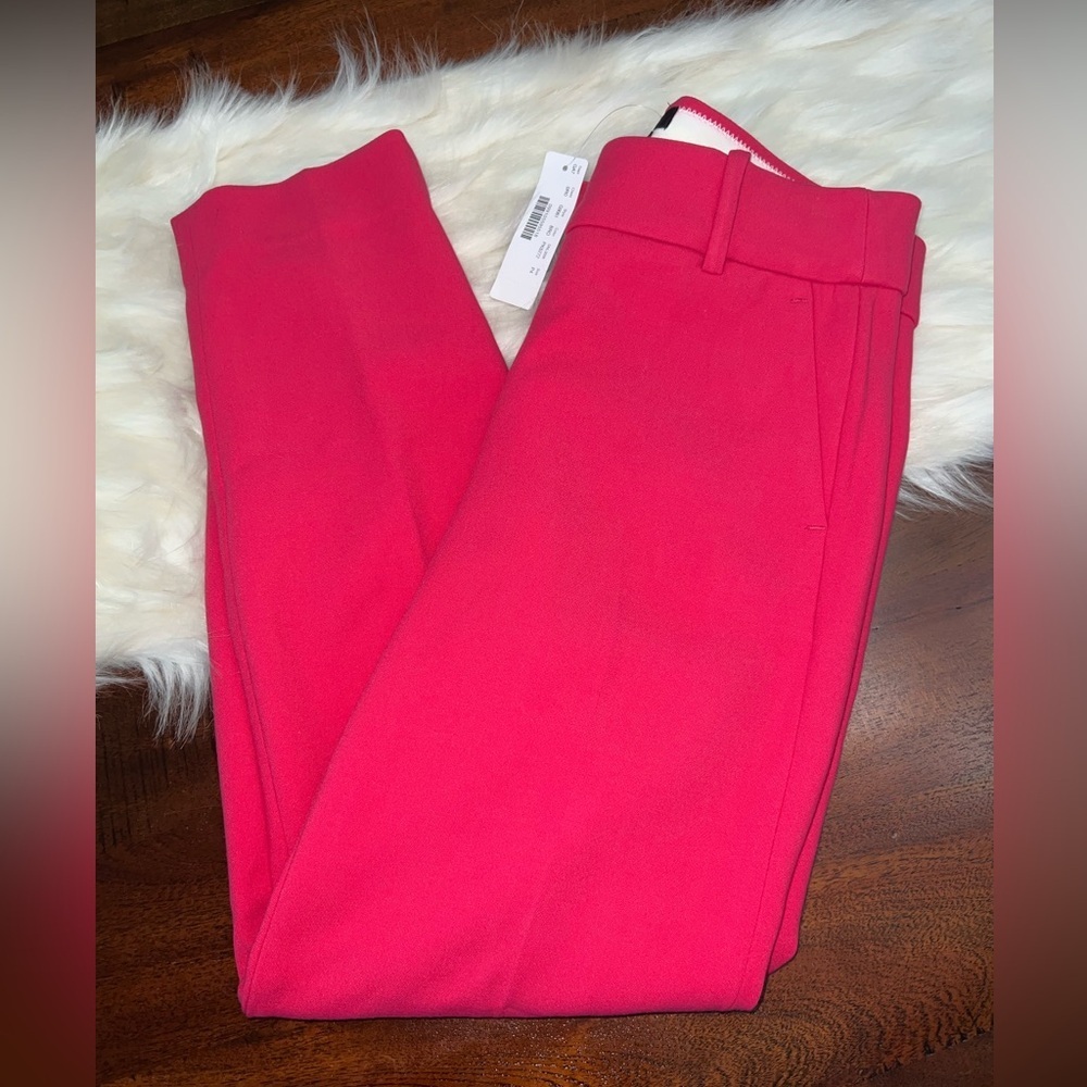 J.Crew Cameron Pant 4P Hot Pink Slim Ankle Work Career NWT - Picture 4 of 7